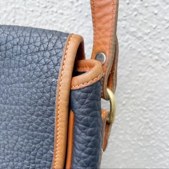 Vintage Dooney & Bourke Equestrian Crossbody Bag pebbled leather - Picture 8 of 12